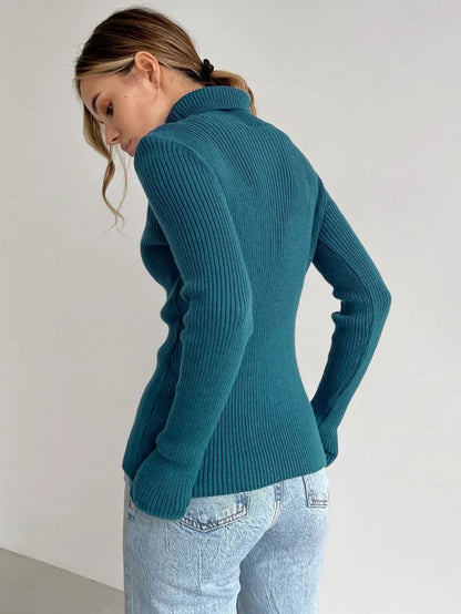 Bornladies Basic Turtleneck Women Sweaters Autumn Winter Tops