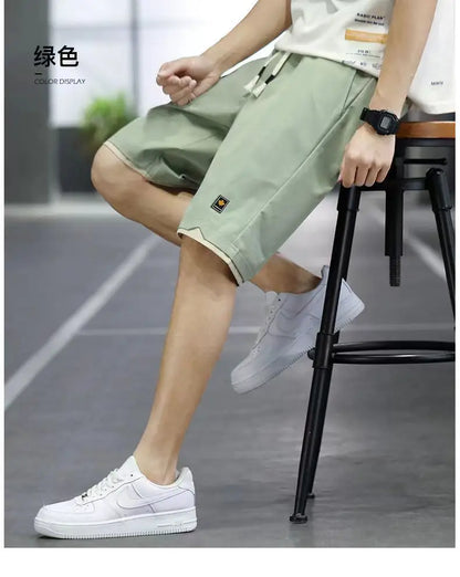 Men's Shorts Summer New Loose Elastic Waist Casual Trend