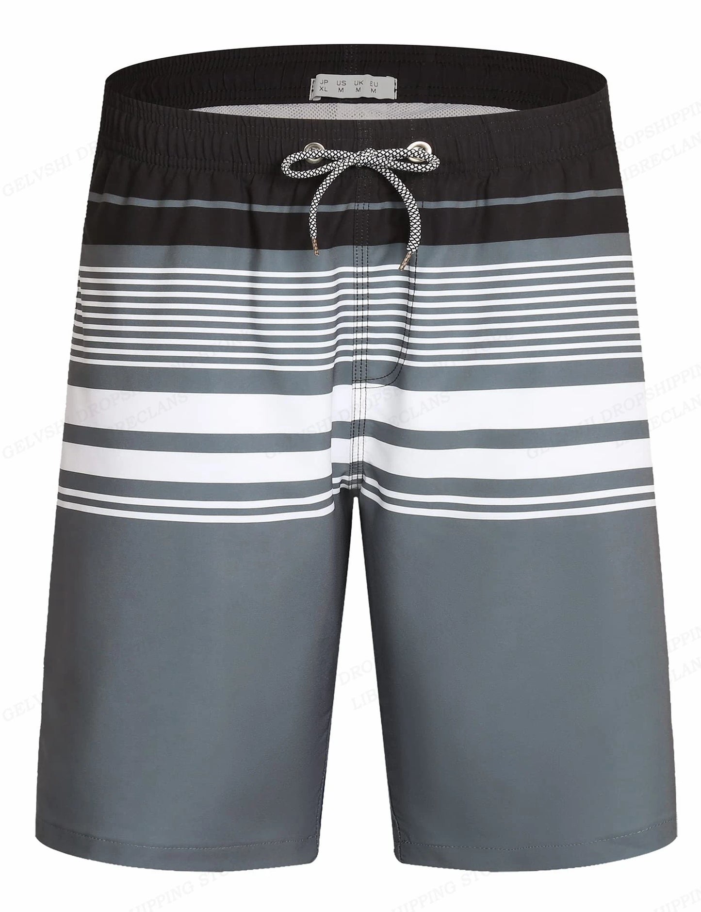 Striped Beach Shorts Men Fashion Swimwear Board Shorts