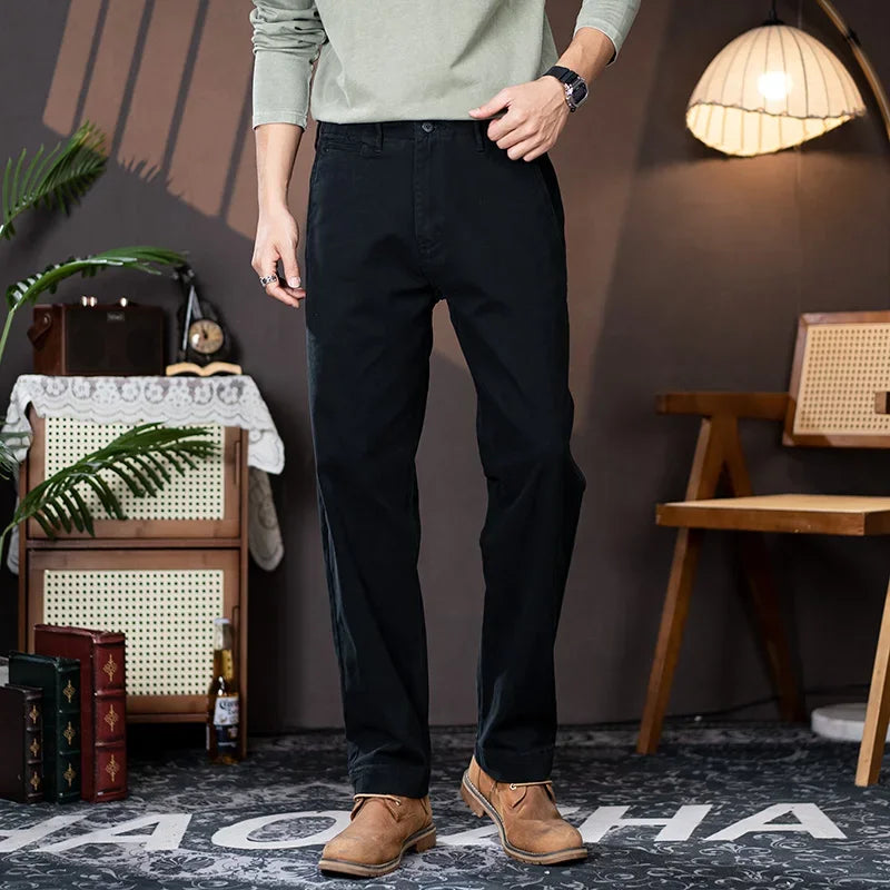 Men American Retro Streetwear Cargo Pants Plus Size Trousers