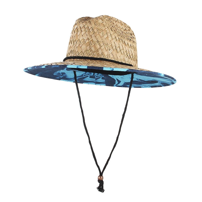 GEMVIE Fashion Women Lifeguard Hat Beach Straw Hat Summer