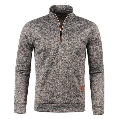 Men Pullover Men's Thicker Sweatshirts Half Zipper Pullover