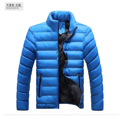 6XL Winter Men Jacket Ultralight Stand Collar Warm Coat