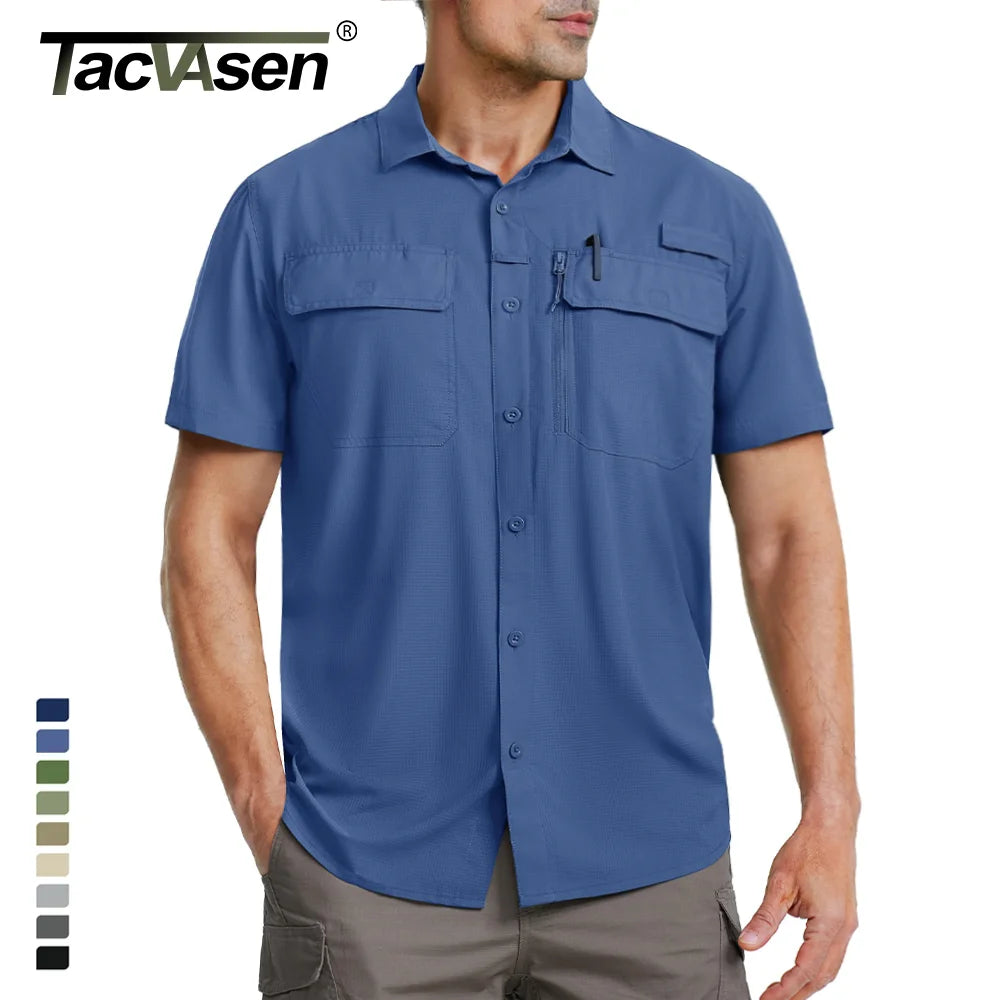 Quick Dry Short Sleeve Shirts Men's UPF 50+ Sun Protection