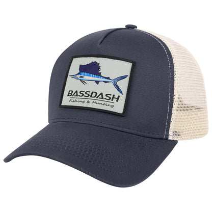 BASSDASH Trucker Hat Embroidered Patch Adjustable Cap