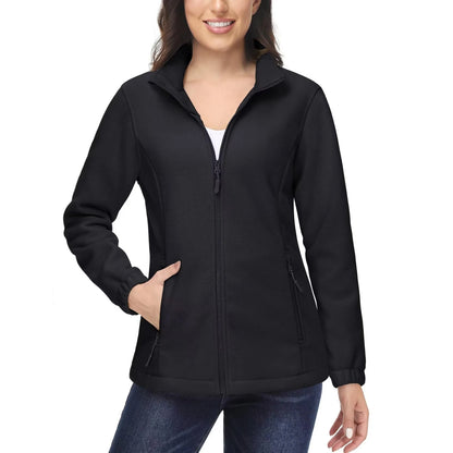 Women's Winter Fleece Jacket – Lightweight, Warm, and Soft Thermal Coat with Zip Pockets