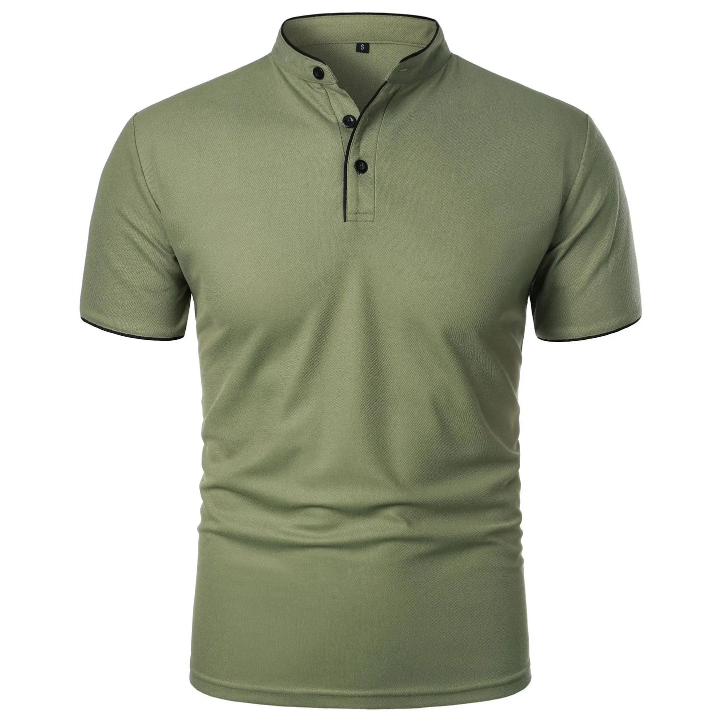 Summer Men's Short Sleeve Collar T-Shirts Solid Color Polo Shirt