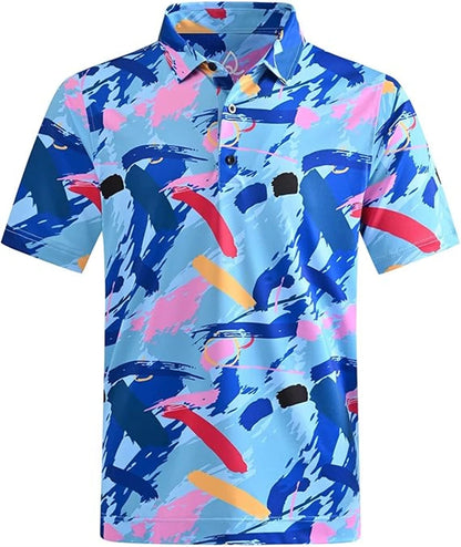 Men's Printed Polo Golf Shirt Pattern