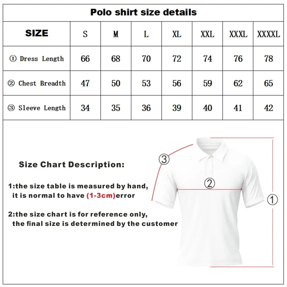 Golf Apparel Summer Men Lapel Buttons Polo Shirt Quick Dry