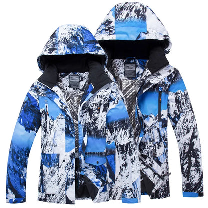 New Men Women Snow Wear Waterproof Ski Suit Set Outdoor Fashion