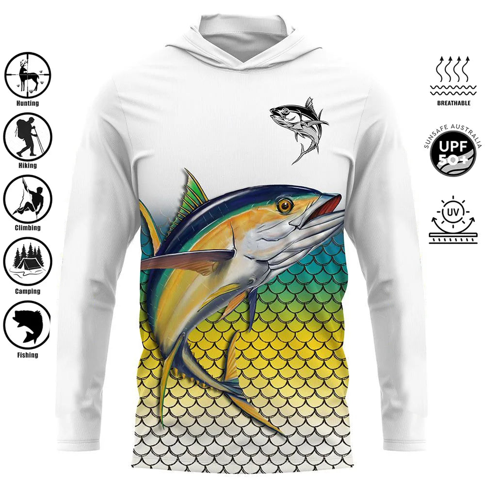 Men's Outdoor Fishing Shirt Sun Protection Hooded Sweatshirt