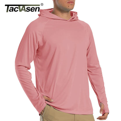 TACVASEN Sun Protection T-Shirts Mens Long Sleeve Hoodie