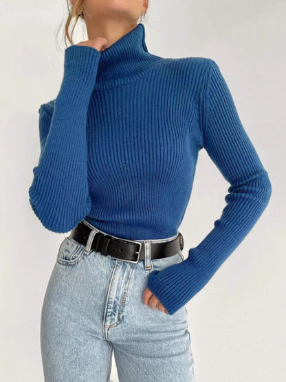 Bornladies Basic Turtleneck Women Sweaters Autumn Winter Tops