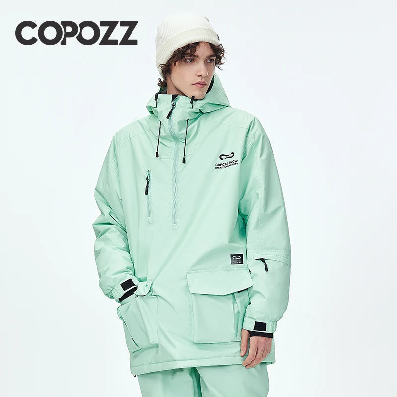 COPOZZ Waterproof Thicken Snow Clothes Unisex Ski Jacket Pants