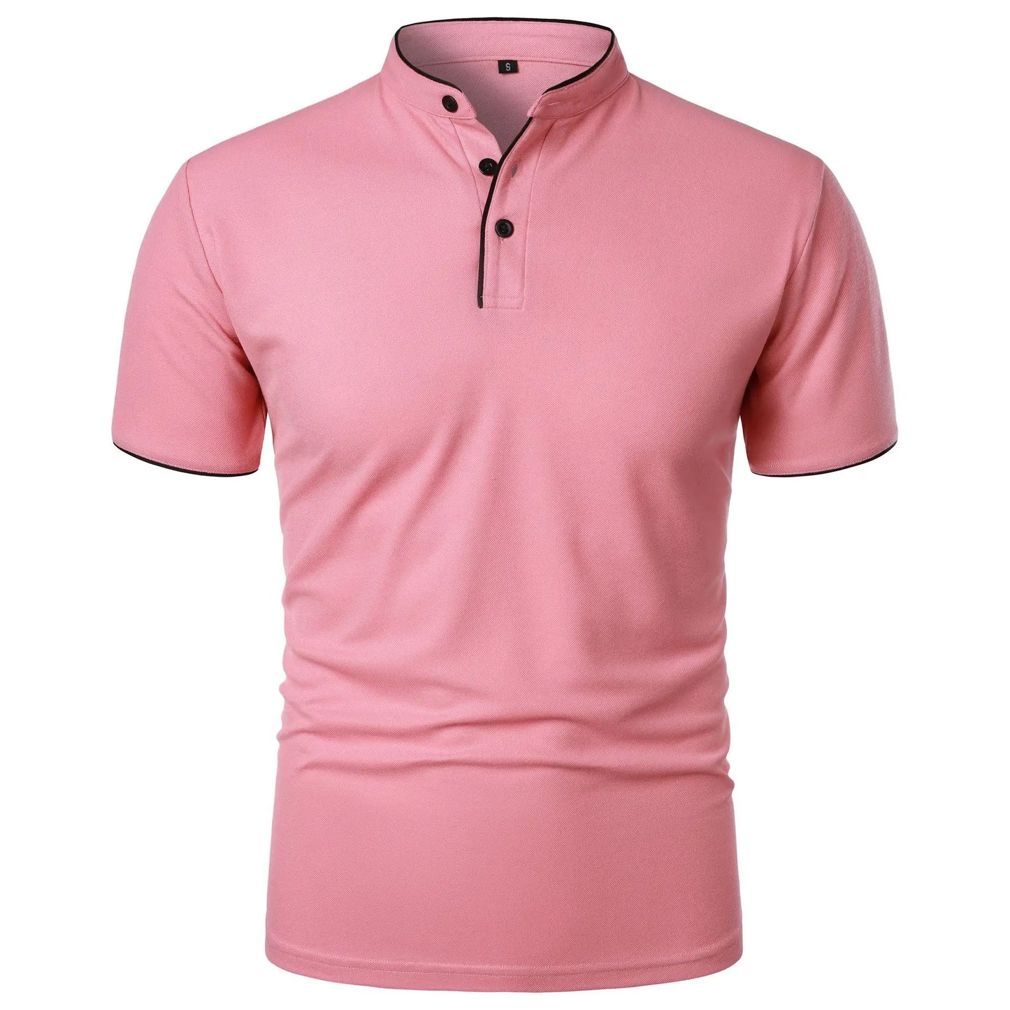 Summer Men's Short Sleeve Collar T-Shirts Solid Color Polo Shirt