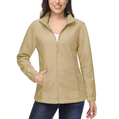 Women's Winter Fleece Jacket – Lightweight, Warm, and Soft Thermal Coat with Zip Pockets