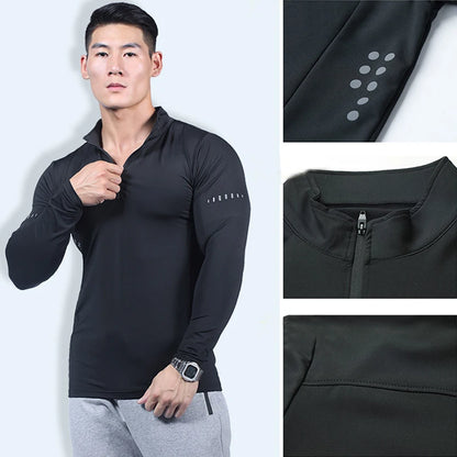 2024 New Men Compression Running T Shirt Quick Dry Sportswear