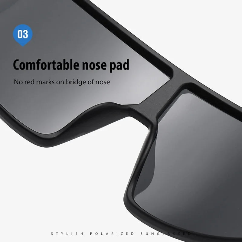 Unisex Polarized Large Frame Sunglasses