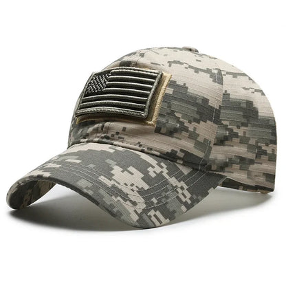 2024 American Flag Camouflage Sticker Embroidered Cap