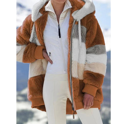 Winter Fashion Women's Coat 2024 Hooded Zipper Jacket