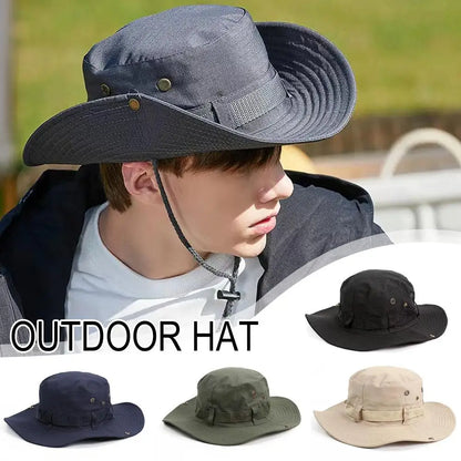 Summer Men's Fishing Bucket Hat Anti-UV Sun Protection