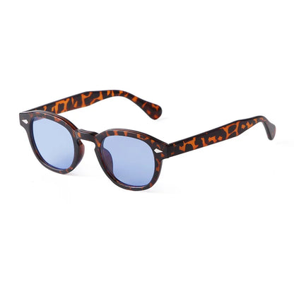 Unisex Vintage Shell Round Sunglasses