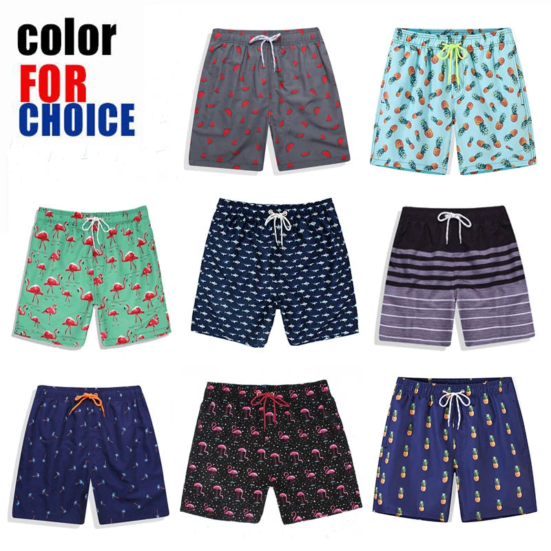 DATIFER Summer Men Beach Print Shorts Surfing Swimwear