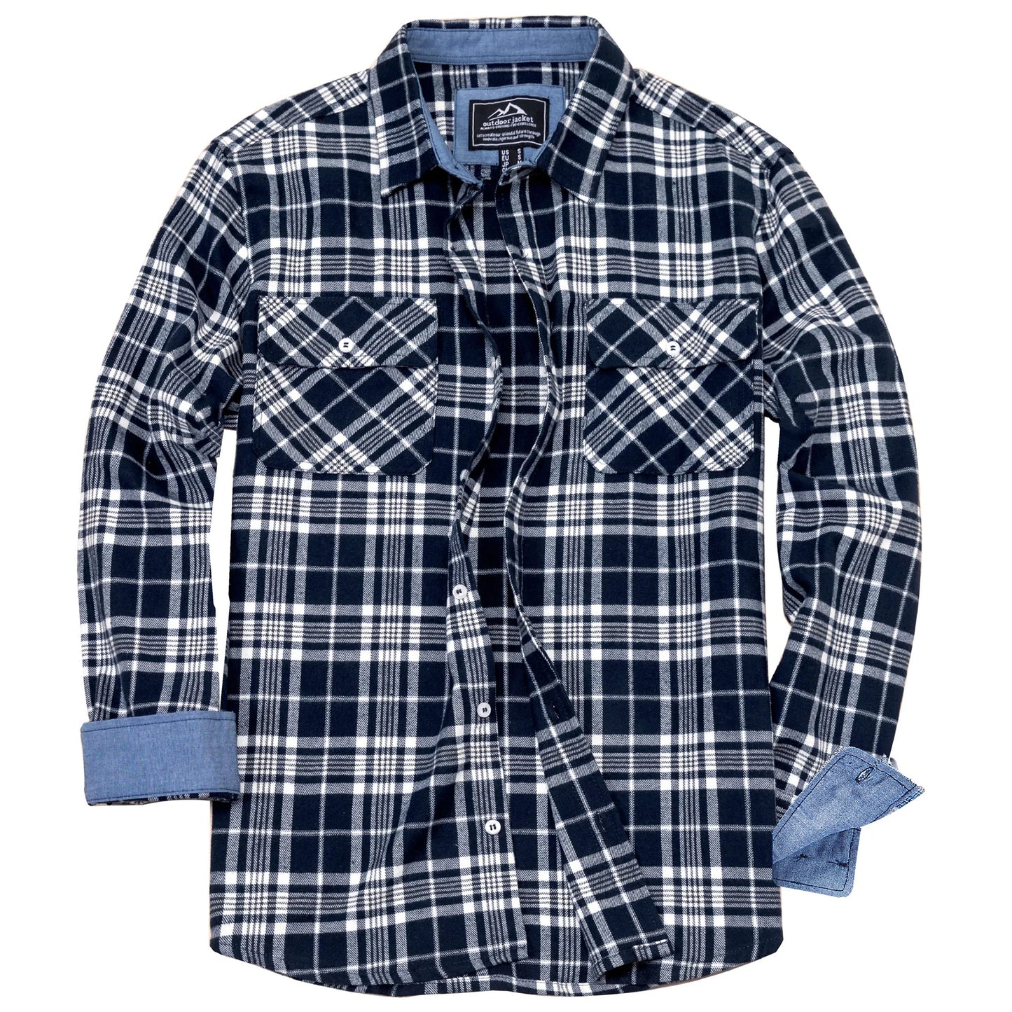 MAGCOMSEN Autumn Windproof Men's Flannel Shirt Warm Casual