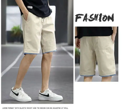 Men's Shorts Summer New Loose Elastic Waist Casual Trend