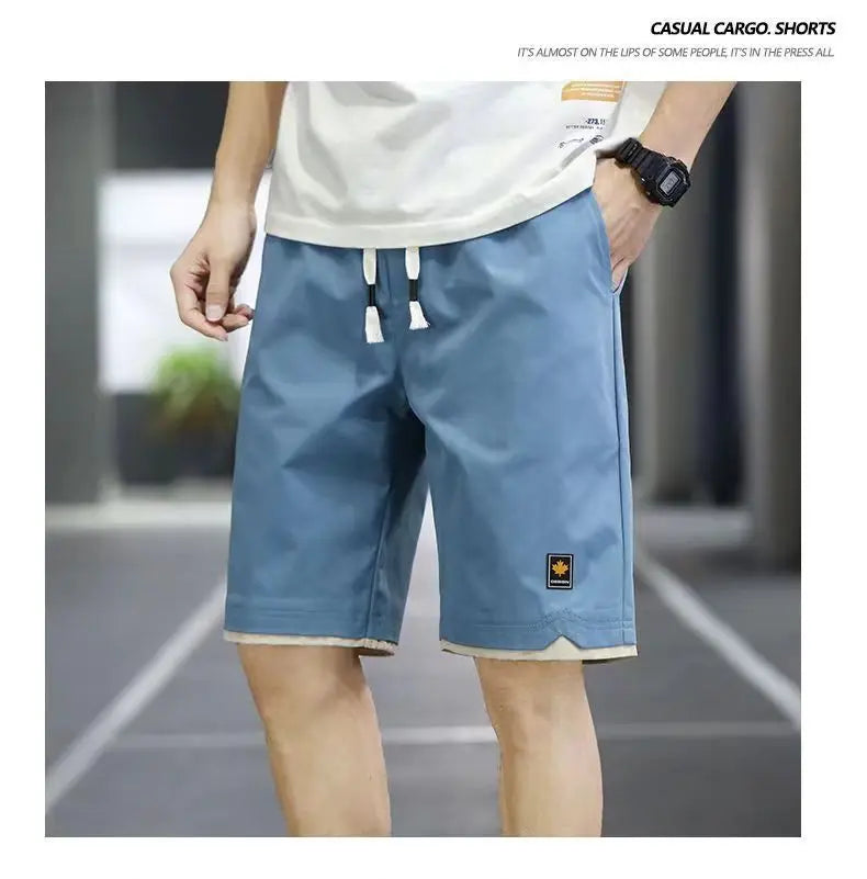 Men's Shorts Summer New Loose Elastic Waist Casual Trend