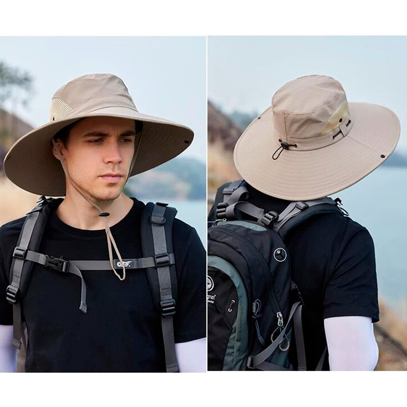 Unisex Wide Brim Bucket Hat for Outdoor Sports