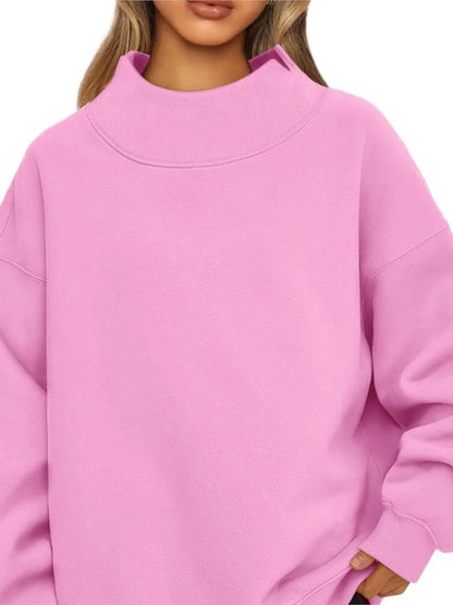 Women's Sweatshirt Long Sleeve Turtleneck Pullover Fleece Top