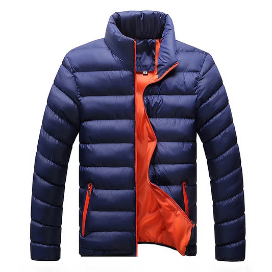 6XL Winter Men Jacket Ultralight Stand Collar Warm Coat