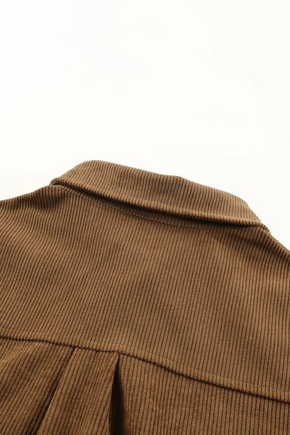 KHALEE YOSE Khaki Aztec Corduroy Jacket Boho Long Sleeve