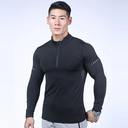 2024 New Men Compression Running T Shirt Quick Dry Sportswear