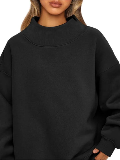 Women's Sweatshirt Long Sleeve Turtleneck Pullover Fleece Top