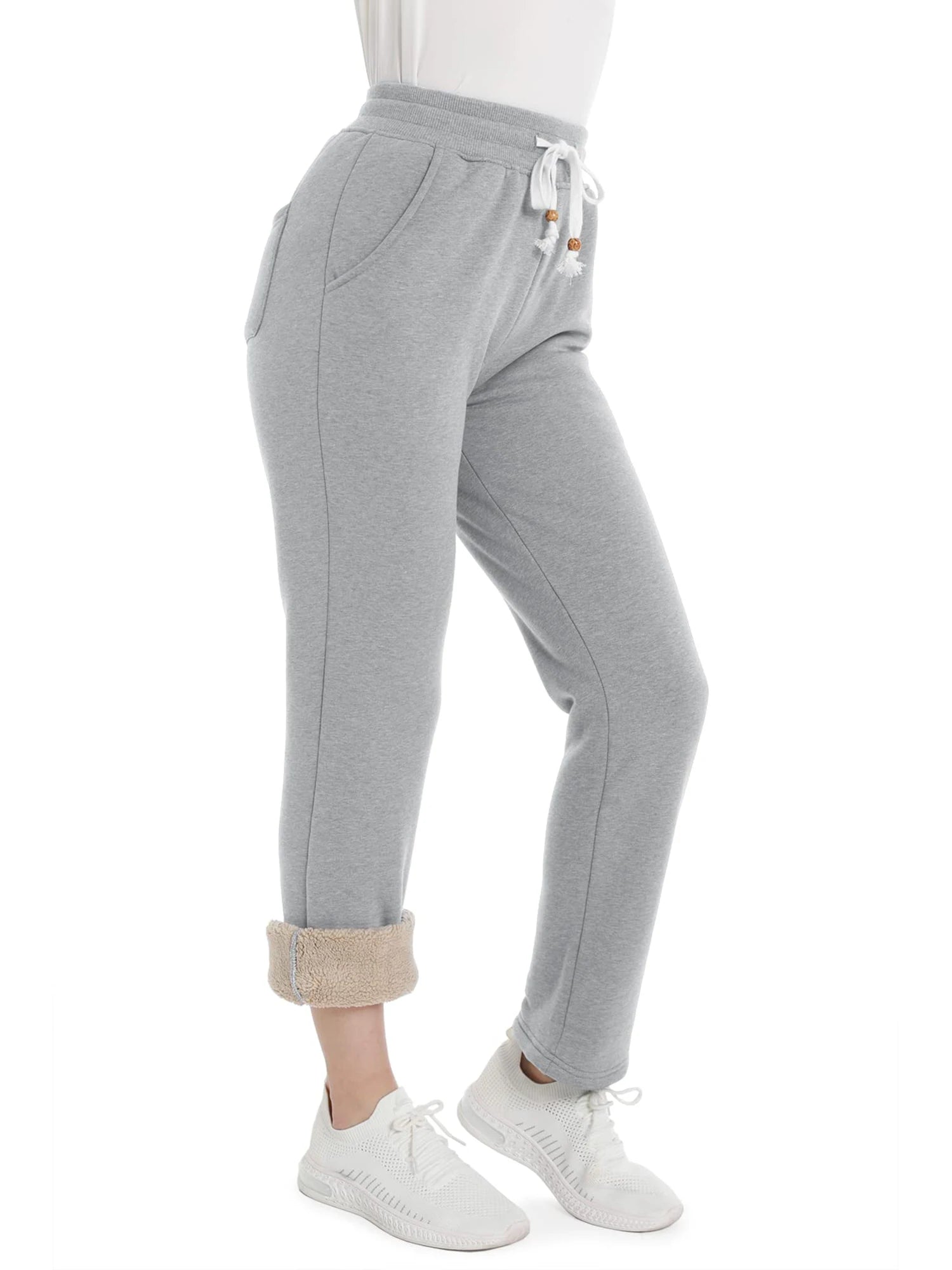 Women's Winter Sherpa Fleece-Lined Pants – Warm Thermal Sweatpants for Outdoor Activities, Jogging, Hiking, Camping, and Sports
