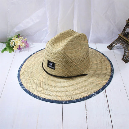 GEMVIE Fashion Women Lifeguard Hat Beach Straw Hat Summer