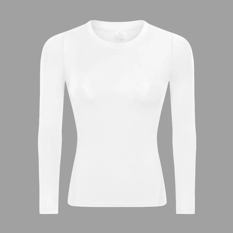 Women's Compression Shirt Athletic Yoga Running Long Sleeve T-Shirt