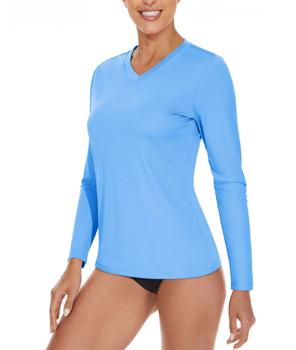 KEFITEVD UPF 50+ Women Long Sleeve T-Shirt UV Protection