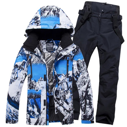 New Men Women Snow Wear Waterproof Ski Suit Set Outdoor Fashion