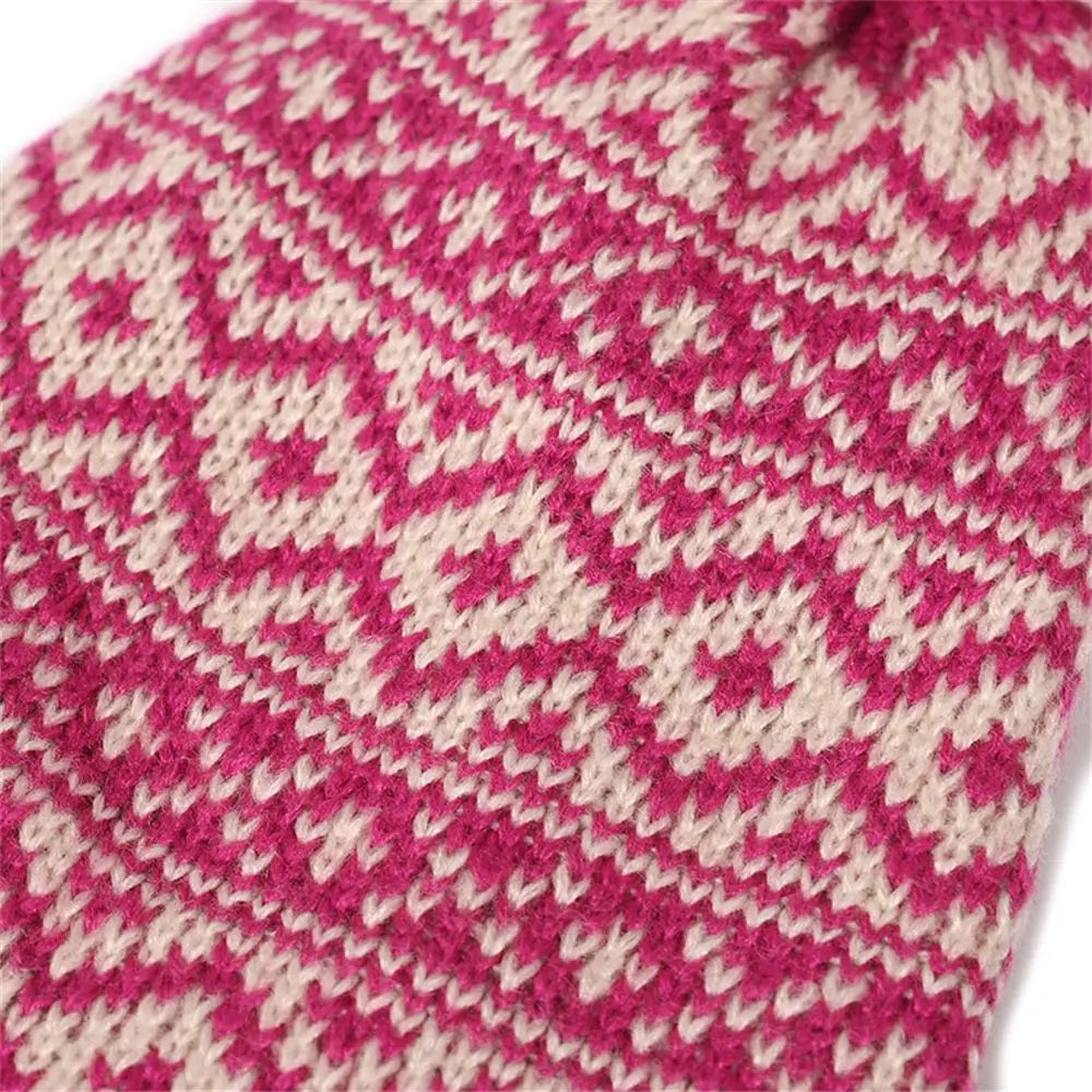 Ski Hat Winter Warm Mens Knitted Beanie Cap Pom Pom Hat