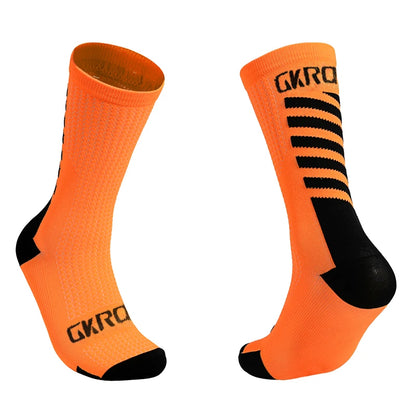 GKRQ Cycling Socks Men Set Black Knee-High Compression Pack