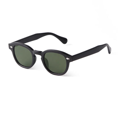 Unisex Vintage Shell Round Sunglasses