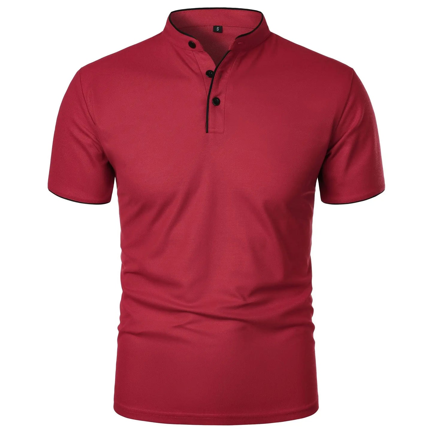 Summer Men's Short Sleeve Collar T-Shirts Solid Color Polo Shirt