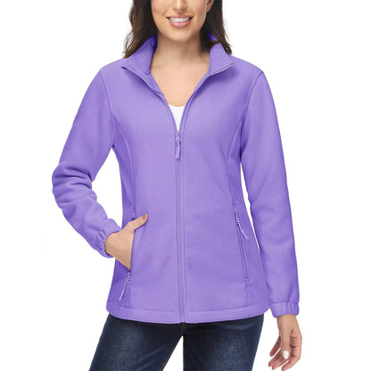 Women's Winter Fleece Jacket – Lightweight, Warm, and Soft Thermal Coat with Zip Pockets