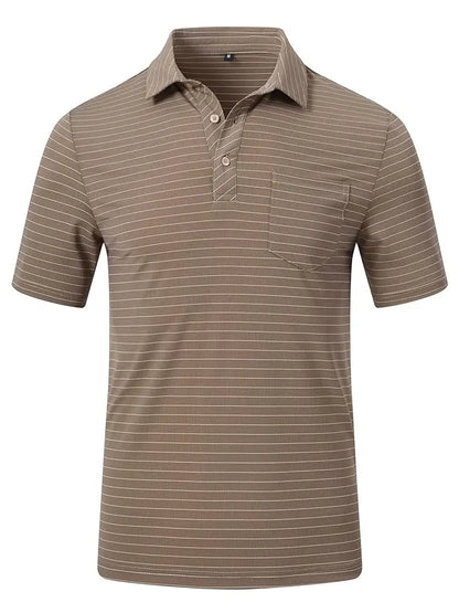 Men's Casual Polo – Short Sleeve Streetwear Shirt for Vacation & Daily Wear