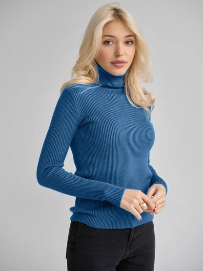 Bornladies Basic Turtleneck Women Sweaters Autumn Winter Tops