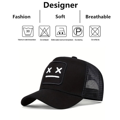 Unisex Xx Embroidery Baseball Net Caps Adjustable Casual Hat