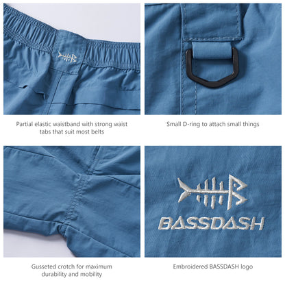 Bassdash Men's 6 Fishing Shorts UPF 50+ Quick Dry Cargo